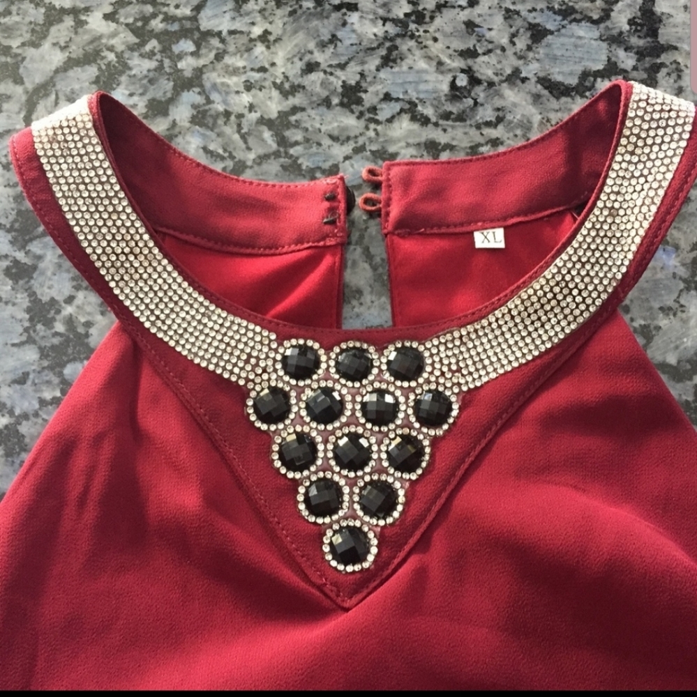 Rhinestone cocktail dress